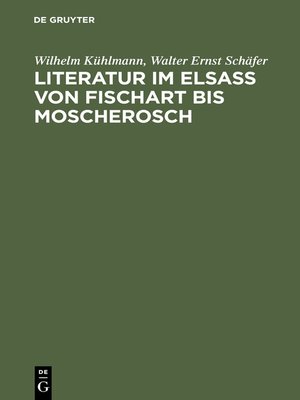 cover image of Literatur im Elsaß von Fischart bis Moscherosch